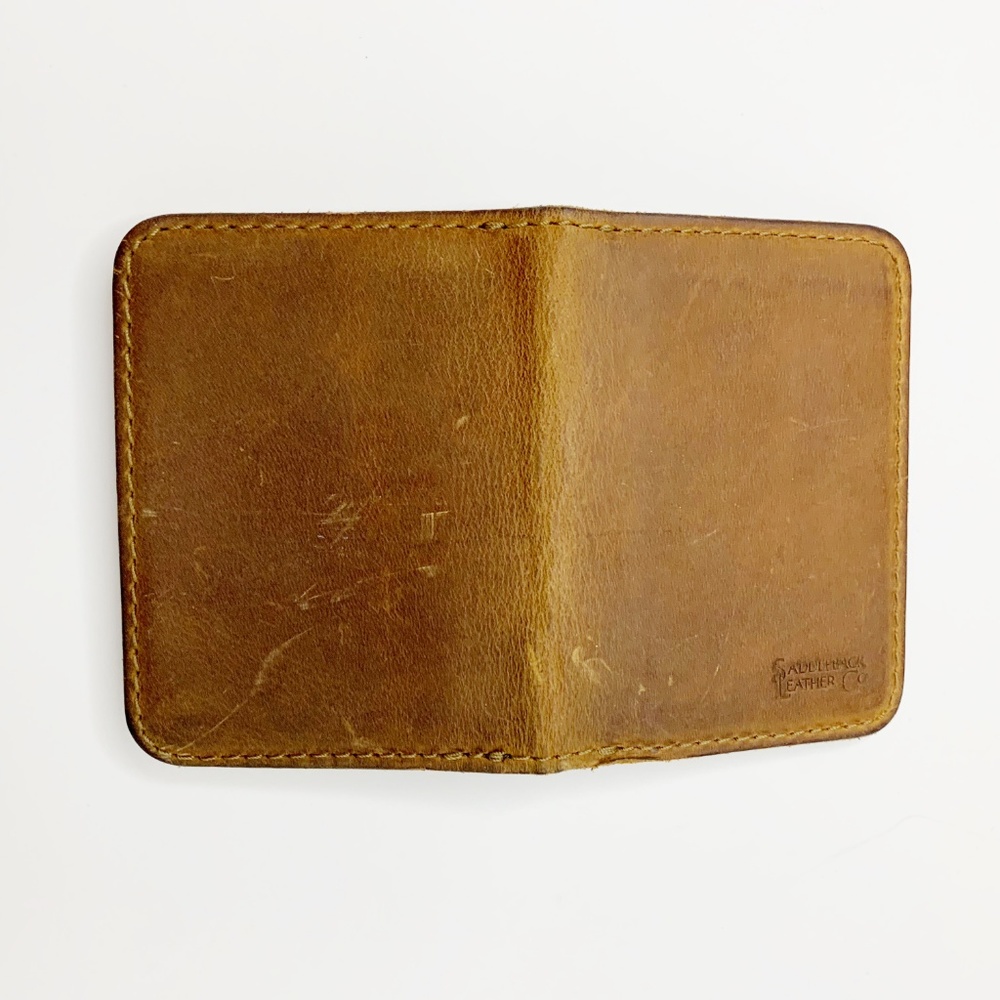 Saddleback Leather Card Holder Minimalist Wallet - Picture 4 of 8
